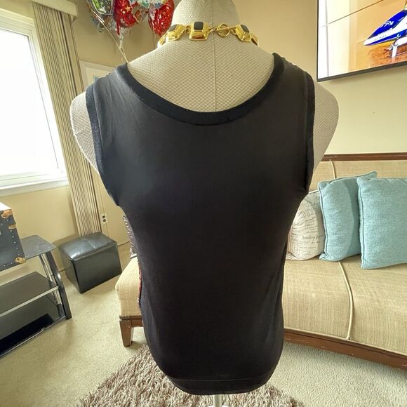 Y2K Move U Graphic Tank Top "FAMOUS" Women's SM Sequins Grunge Embellished Bling - Picture 9 of 13